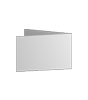 Klapp-Visitenkarten quer 5/5 farbig mit einseitigem vollflächigem UV-Lack <br>beidseitig bedruckt (CMYK 4-farbig + 1 Gold-Sonderfarbe)